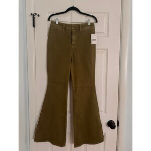 Free People Olive Flare Pants